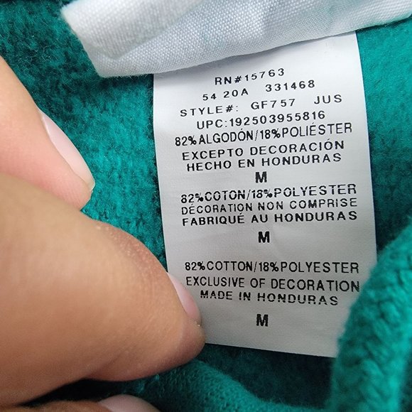 Champion Reverse Weave Womens Medium Green Pullover Sweater Long Sleeve Athletic - Picture 4 of 9